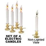 31Jgsf4t9fL. SL160  Traditional Electric Brass Window Candles   Set of 4