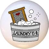 Washtub Washboard Laundry Room Drawer Pull Knob