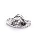 Novobeads Flip Flop Charm in Sterling Silver - Made in the USA - Fits Pandora and Other European Bea