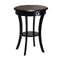 Wood Round Table with Drawer