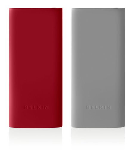 Belkin 2-Pack Silicone Sleeve Case for iPod nano 4G (Red Gray)
