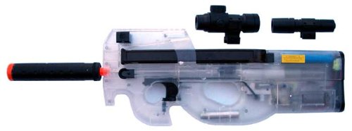 Well P90 Red Dot Airsoft Electric CLEAR