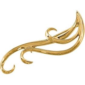 14K White Gold Brooch by DivaDiamonds