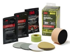 Headlight Restoration Kit with Tape and Protectant