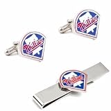 Philadelphia Phillies Cufflinks and Tie Bar Gift Set