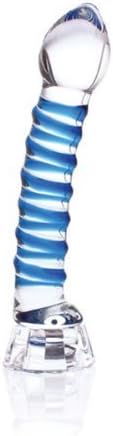 Don Wand Real Tip LED Glass Pleasure Wand, Blue Swirl by Don Wand