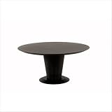 Diamond Sofa 63-Inch Round Dining Table with Hand Carved Tapered Pedestal Base