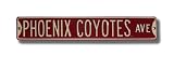 PHOENIX COYOTES "PHOENIX COYOTES AVE" Authentic METAL STREET SIGN (6" X 36")