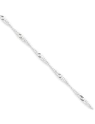 1.75mm, Sterling Silver, Singapore Chain, 24 inch