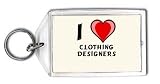 I love Clothing Designers Keychain