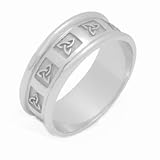 18k Gold 7mm Celtic Trinity Knot Wedding Band C4010