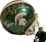 Morten Anderson signed Michigan State Spartans Replica Mini Helmet Go Green - Autographed NFL Mini Helmets