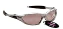 RayZor Professional Lightweight UV400 Silver Sports Wrap Ski / Snowboard Sunglasses, With a Smoked Mirrored Anti-Glare Lens.