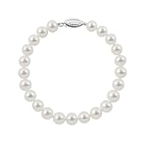 5.5-6mm 8″ White Freshwater Pearl Bracelet “AA” Sterling Silver