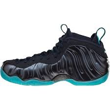 Nike Mens Air Foamposite Pro Dark Obsidian/Light Aqua Synthetic Basketball Shoes