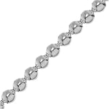 Bold Sterling Silver Silver 8mm Bead 16 to 18 inch Necklace