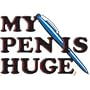My Pen is Huge Funny T-shirt, Large, White