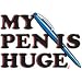 My Pen is Huge Funny T-shirt, Large, Lt Gray