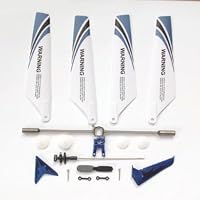 Full Set Replacement Parts for Syma S107 RC Helicopter, Main Blades, Main Shaft,Tail Decorations, Tail Props, Balance Bar, Gear Set,Connect Buckle-Blue Set- by Syma