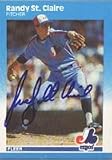 Randy St. Claire, Montreal Expos, 1987 Fleer Autographed Card