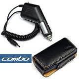 Bargaincell- 2 Pieces Value Combo Of Brand New Nokia 8801 8800 Vehicle Power Charger with IC Chip + Cellet Universal Horizontal Long Eva Pouch Leather Case