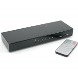 5-PORT HDMI Switch with remote - 5X HDMI In, 1 HDMI Out Black by Impact Acoustics