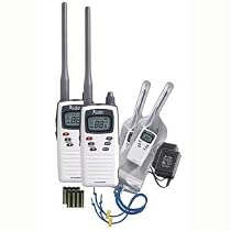 Cobra MR HH 200-2 VP Hand Held Marine VHF Radio with NOAA and NiCad Rechargeable Batteries, Pair