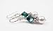 May Emerald Sterling Silver Swarovski Crystal Beaded Birthstone Pearl Drop Earrings