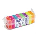 Reusable Modeling Clay Assortment, 220g, 8 Neon Colors