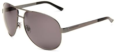 Click here to buy Gucci Gg 1946 S Kj1 3H Gun Metal Designer Polarized Aviator Sunglasses by Gucci.