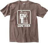 GAME OVER Married T-shirt - Chestnut Brown Color by A&E Designs
