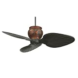 Fanimation LX25ZB / HA25ZB / B20 / F423 / G456 Treventi Zanzibar Ceiling Fan in Black