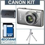 Canon PowerShot ELPH 510 HS Digital Camera Kit - Silver - with 4GB SD Memor ....
