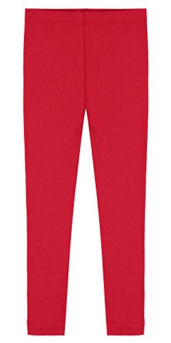 Popular Big Girl's Cotton Ankle Length Leggings - Red - 8