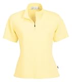 Ladies' Cross Ridge Jacquard Short Sleeve Half Zip Mock Neck