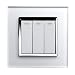 Retrotouch RTS2005 Stunning Innovative Designer Range 3-Gang Mechanical Light Switch, White