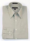 Roberto Villini Non Iron Big & Tall Gray Point Collar Oxford Dress Shirt