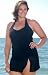 Beach Belle® Black Plus Size Sweetheart Halter Skirtini - Women's Swimsuit Plus Size Swimsuits