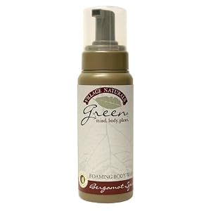 Village Naturals Green Bergamot Spice Foaming Body Wash 9 fl oz by Village Naturals Green
