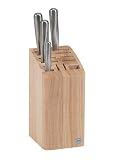 T&G Knife Block in Hevea with Slots for 12 Knives, Cleaver and Scissors