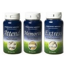 Vaxa Attend Strategy Pack for Attention Deficit Disorder - 3 Bottle Kit - Attend, Memorin... by VAXA