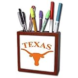 University - Texas Longhorn - Tile Pen Holders-5 inch tile pen holder