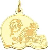 14K Gold NFL Miami Dolphins Football Helmet Charm