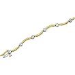 14K Two-Tone Gold Diamond Bracelet - 0.50 Ct.