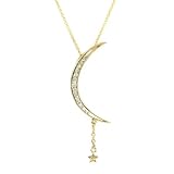 Carrie's Moon & Star Necklace - Gold - Inspired by Sex and the City 2