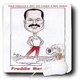 Londons Times Funny Music Cartoons - Freddie Mercury - Mouse Pads