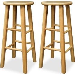 29 Kitchen Stools Natural Beechwood - Set Of 2 by Furniture