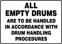 Cover image : ALL EMPTY DRUMS ARE TO BE HANDLED IN ACCORDANCE WITH DRUM HANDLING PROCEDURES 10