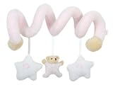 Tuc Tuc Light Pink Spiral Activity Wrap Baby Toy. Newborn Rattle Toy. Moons and Stars Collection.