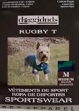Vo-Toys Doggie Duds Rugby Striped Tee Navy Kelly Medium